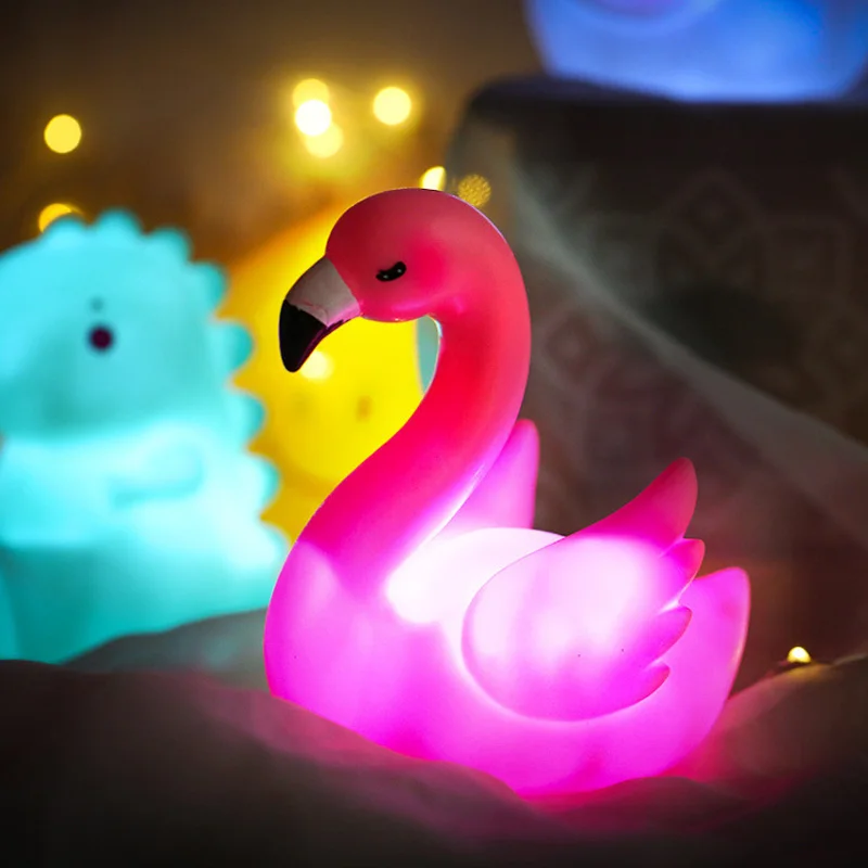 Samorog Dinozaver Flamingo Noč Svetlobe Soba Dekoracijo Hranjenje Noč Lahka Otroška Spalna Igrača Otroci Božična Darila za Novo Leto