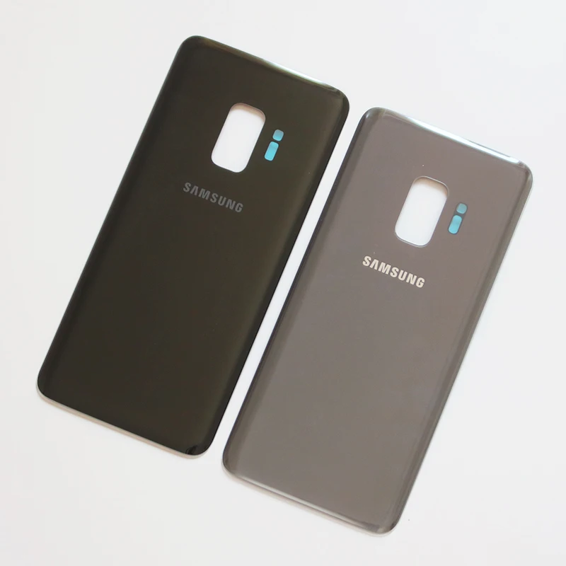 Samsung Galaxy S9 G960 SM-G960F G960FD S9 Plus s9+ G965 SM-G965F G965FD Hrbtni Pokrovček Baterije Zadnje Steklo Primeru Z Samolepilne Nalepke
