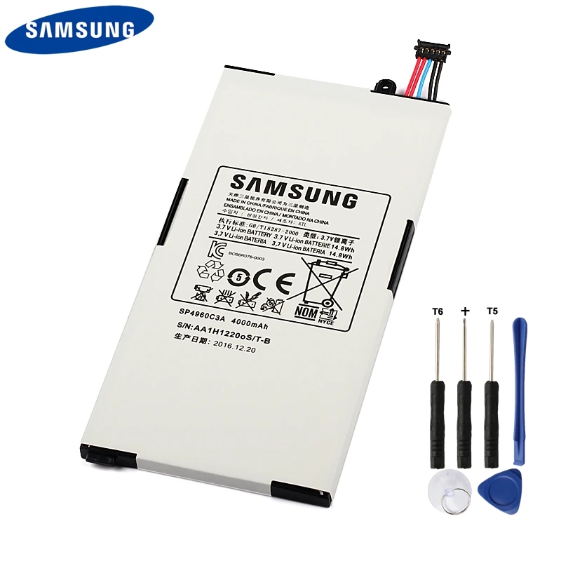 Samsung Originalne Nadomestne Tablet Baterije SP4960C3A Za Samsung Galaxy Tab P1000 P1010 Pristna Baterija 4000 mah