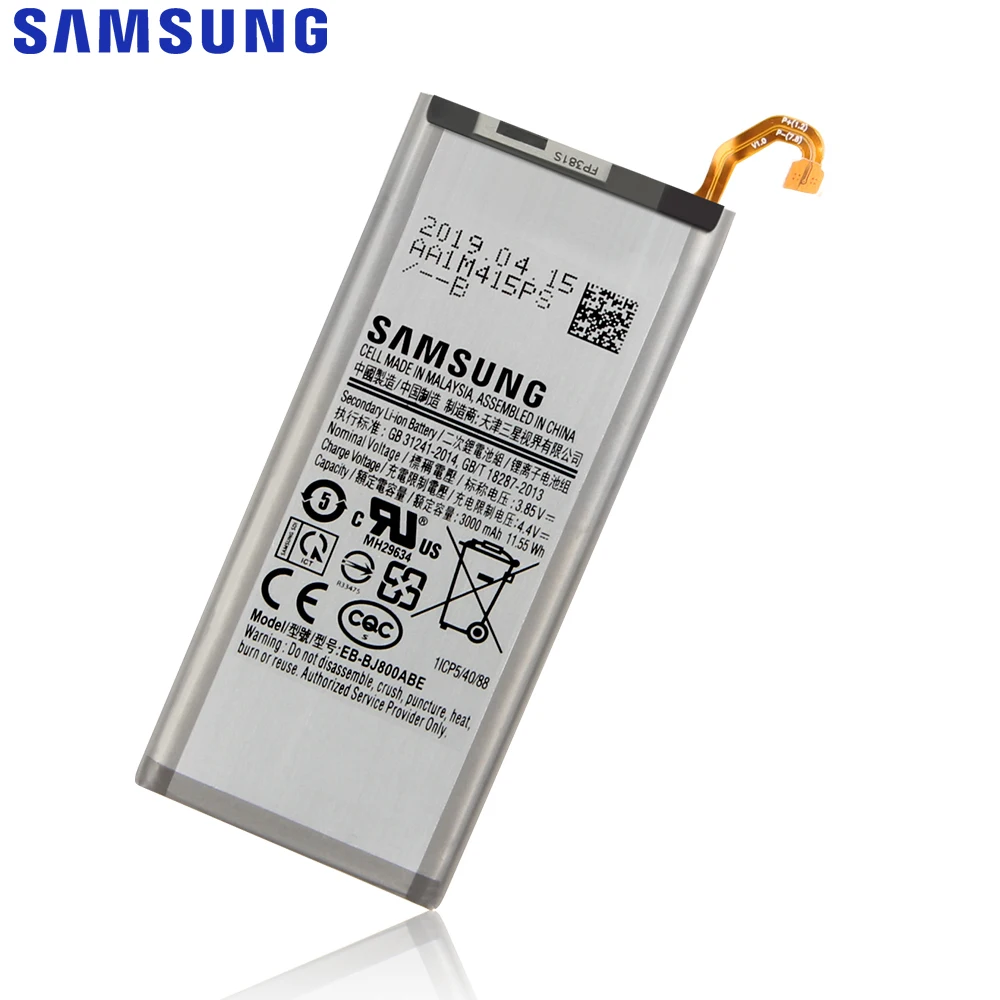 SAMSUNG Originalni Nadomestni Telefon Baterija EB-BJ800ABE za Samsung Galaxy J6 On6 A6 2018 Različica SM-A600F J600 3000mAh