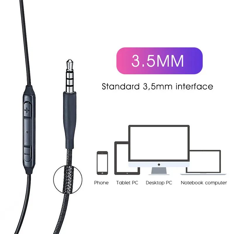 Samsung Slušalke AKG IG955 debelo 5/10/20/50 kos 3,5 mm za V uho z Mic Žične Slušalke za huawei samsung Galaxy S6 S7 S8 S9