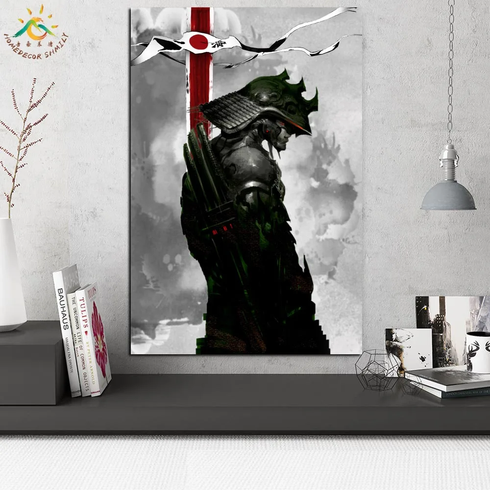 Samuraj Ninja Bojevnik, Moderne Stenske Umetnosti Tiskanja Pop Art Plakatov in Fotografij Poiščite Platno Slikarstvo stenske slike za dnevno sobo