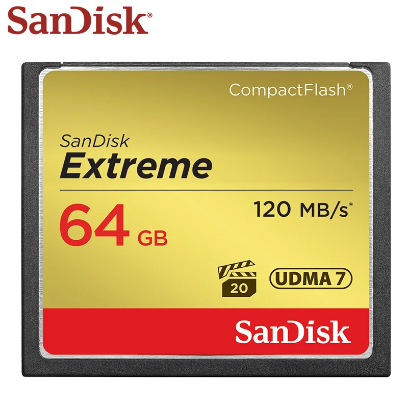 Sandisk CF Kartica 128GB Compact Flash Kartica 64GB Pomnilnika Kartica 32GB Flash Kartice VPG-20 UDMA7 Visoke Hitrosti Original Max 120MB Za Kamero