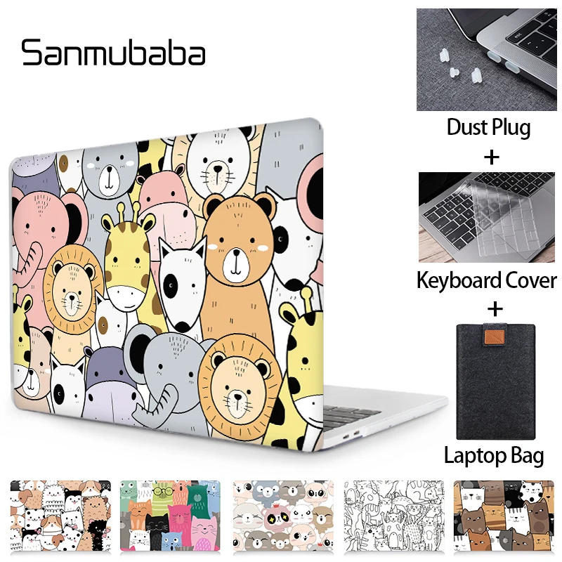 Sanmubaba Risanka Laptop Primeru Za Macbook Air Pro 11 12 13 15 16 funda 2020 Za Macbook Pro 13 Coque a2289 a2251 a1932 a2179