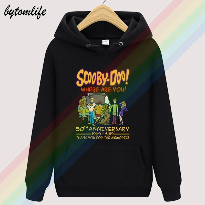 Scooby Doo 50. Obletnico 1969 2021 Hvala Za Spomine Unisex Vrh Hoodie Mens Volne Majica Puloverju Azijskih Velikost
