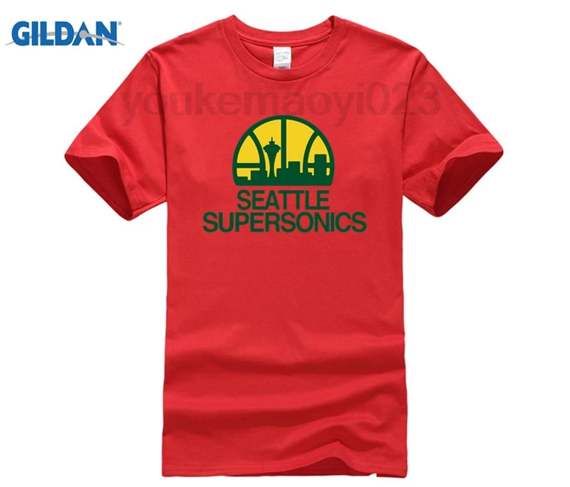 Seattle Supersonics t-majica Bombaž Lycra Vrhu Modne blagovne Znamke T Shirt Nova