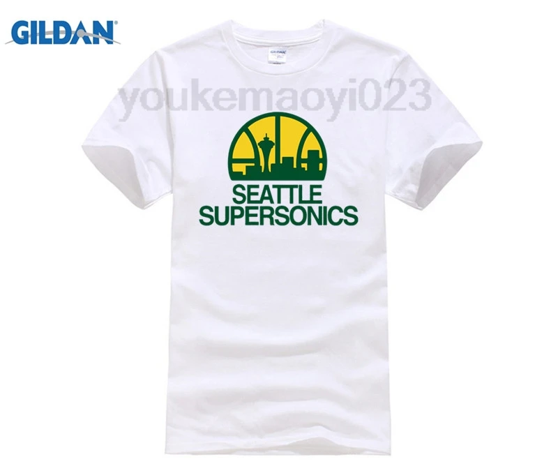 Seattle Supersonics t-majica Bombaž Lycra Vrhu Modne blagovne Znamke T Shirt Nova