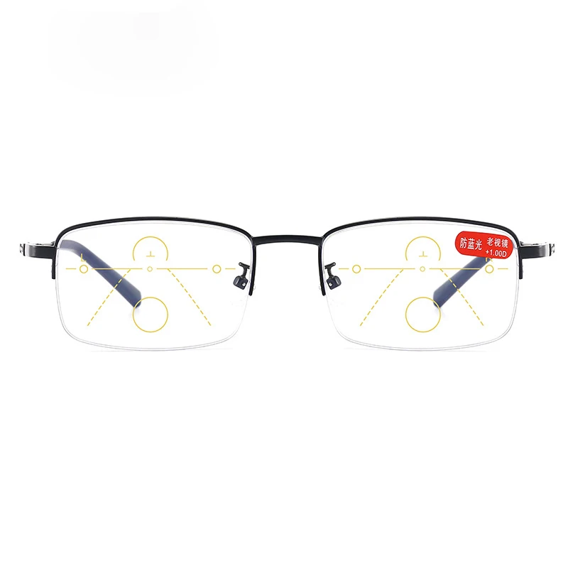 Seemfly Titanove Zlitine Proti Modra Svetloba Obravnavi Očala HD Inteligentni Zoom Presbyopia Očala Progresivna Multifokalna Očala