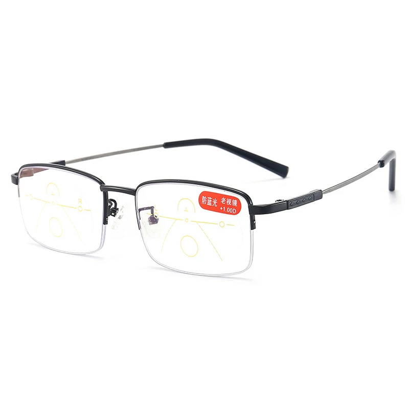 Seemfly Titanove Zlitine Proti Modra Svetloba Obravnavi Očala HD Inteligentni Zoom Presbyopia Očala Progresivna Multifokalna Očala