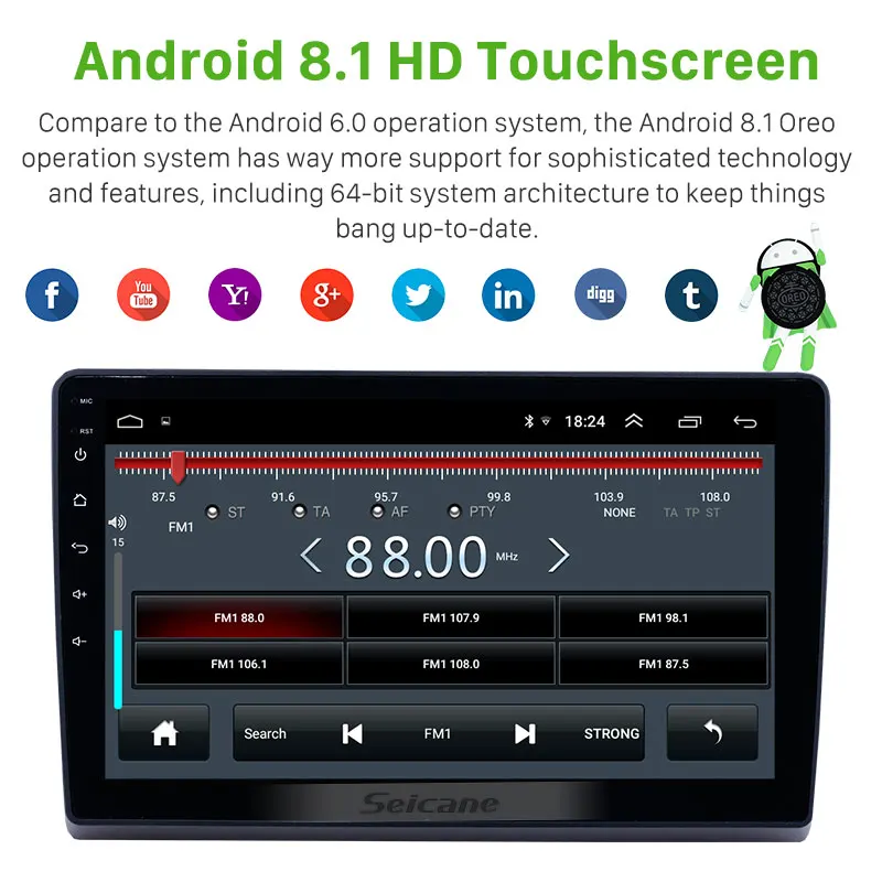 Seicane 10.1 palčni 2din Android 9.1 avto Radio, GPS Multimedia player za leto 2009 2010 2011-2019 Novi Ford Transit podporo Carplay CSD