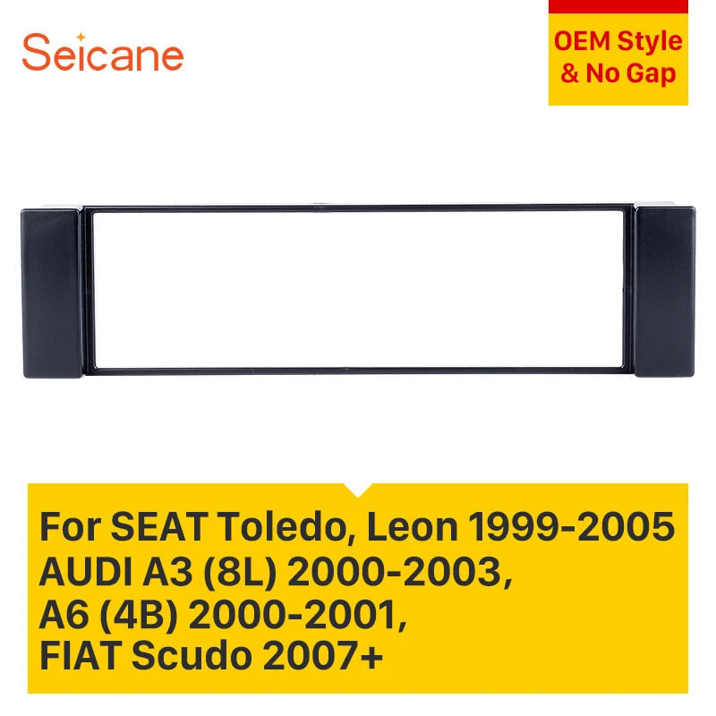 Seicane 1DIN avtoradio Fascijo za 2001-2003 AUDI A3 8L 2000 2001 AUDI A6 4B 2007 Fiat Scudo 1995-2005 Seat Toledo Leo Trim Kit