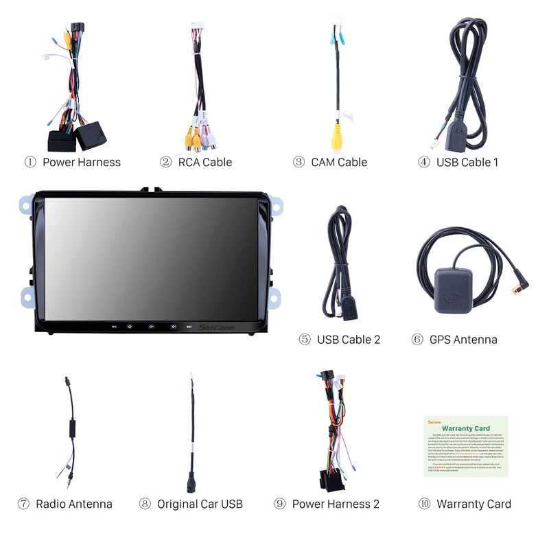 Seicane 2Din Android 8.1 Avto Multimedijski predvajalnik Za VW/Volkswagen/Golf/Polo/Tiguan/Passat/b7/b6/SEDEŽ/leon/Škoda/Octavia Radio, GPS