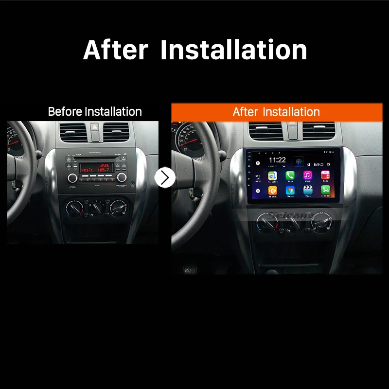 Seicane Android 10.0 2Din 9 palčni zaslon na Dotik Avto Radio Bluetooth GPS, Vodja Enote za leto 2006 leto 2007 2008-2012 Suzuki SX4 podporo OBD2