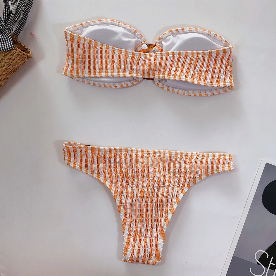 Seksi Leopard Mikro Bikini 2020 Bandeau Bikini Komplet Kopalke Ženske Push Up Kopalke Ženske kopalke maillot bain de femme