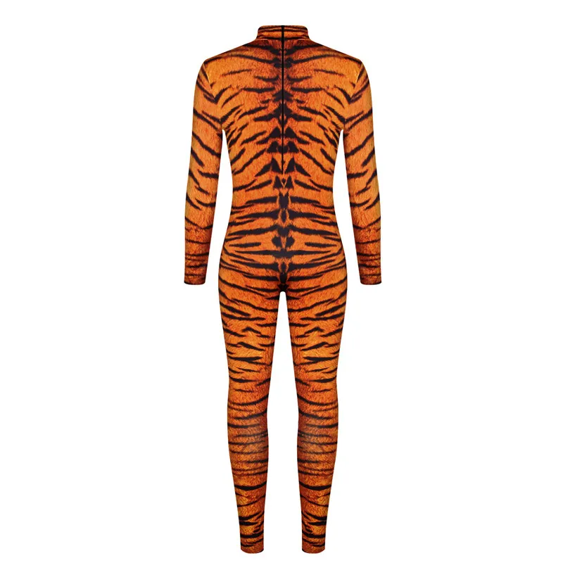 Seksi Moških Halloween Kostumi Živali Stranka Zentai Catsuit bo Ustrezala Tiger, Kača 3D Tiskanja Mišice Cosplay Bodysuit Jumpsuits