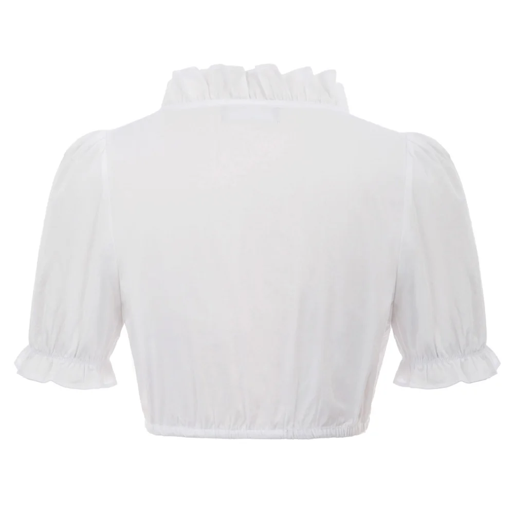 Seksi Žensk stranka steampunk gothic retro majica bele Kratek Rokav Ljubica Izrez Ogrlicom Bombažno bluzo dame Odrezana zgornji deli oblacil