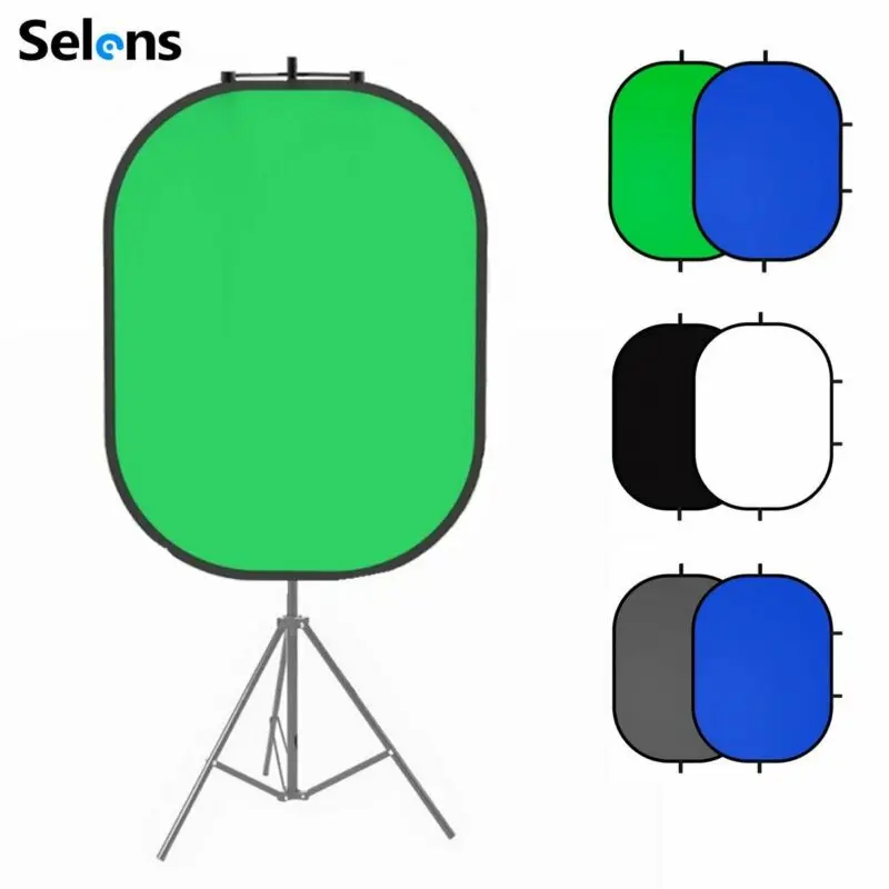 Selens 100x150cm 2 v 1 Ozadje Krpo + Magnetni Reflektor Imetnik Studio Zaslon Fotografija Ozadje Za YouTube Video Studio