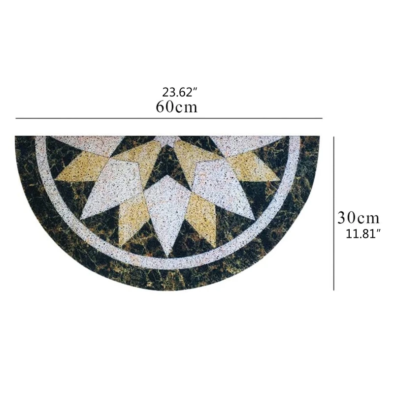Semi-Krog, Preproga, Anti Slip Marmorja Vzorec Half Moon PVC Talna Obloga,30X60cm R9JC