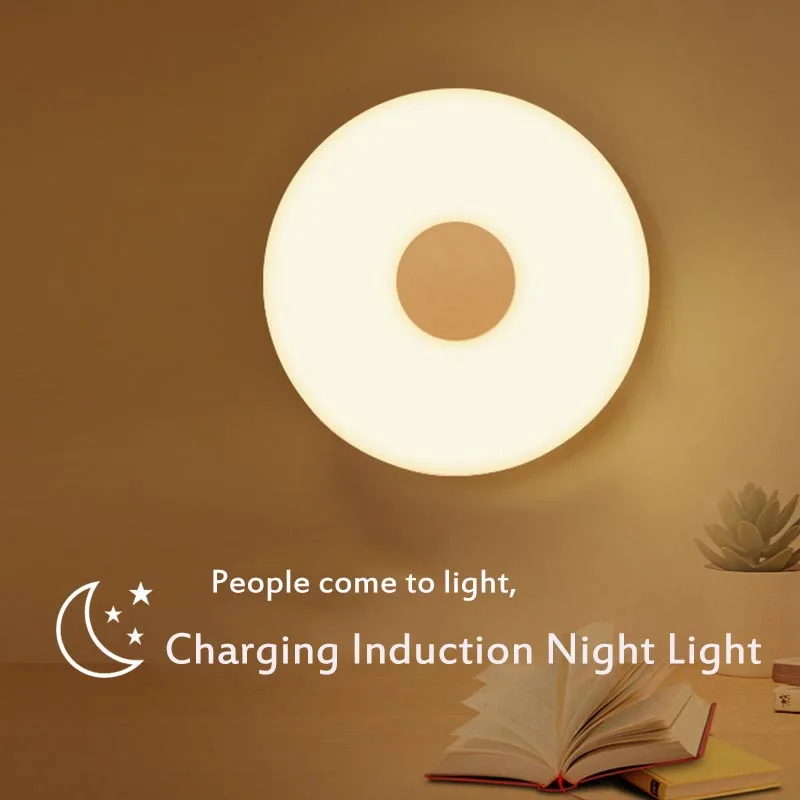 Senzorska LED Noč Svetlobni Senzor Gibanja LED Svetilke LED, ki jih Zaračunavajo USB Brezžični varčna LED Telo Indukcijske Svetlobe Brezplačna Dostava