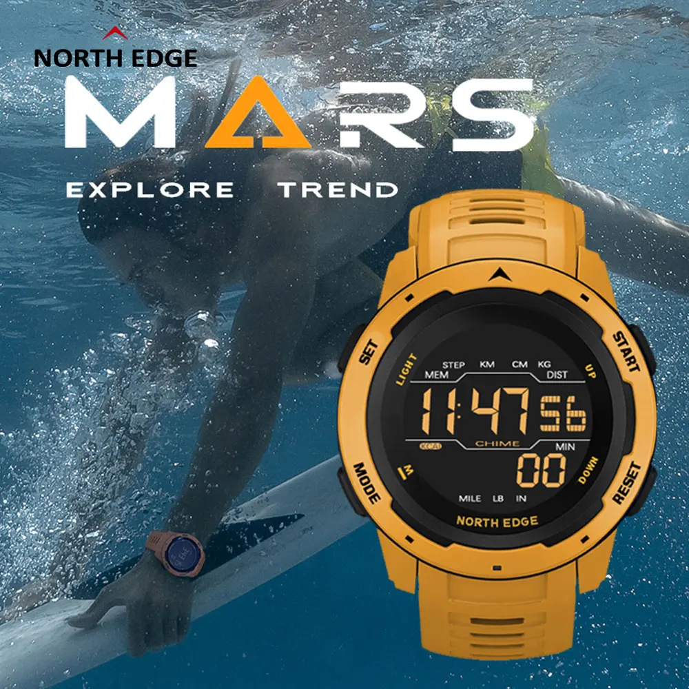 SEVERNI ROB Digitalni Pametno Gledati Moški Šport, Moda, Tek, Plavanje Nepremočljiva 50M Moške Elektronska ura smartwatch Apache