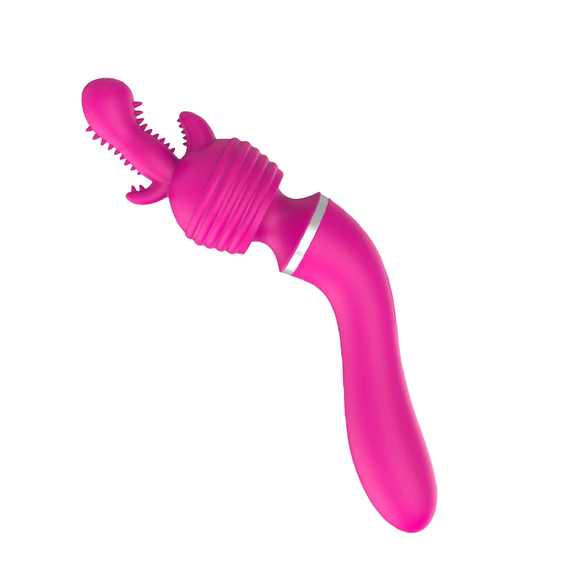 Sex Igrače AV Dvojni Vibrator, Masažni 10 Frekvenca 3 pokrivala Lizanje Masturbator Bradavičke Klitoris in G-spot Vagina Spodbujanje Čarobno Palico