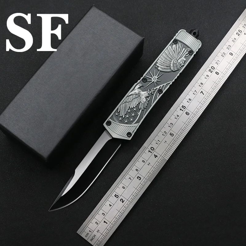 SF OTF prostem folding nož S / E D2 rezilo iz aluminija ročaj Orel Totem kampiranje preživetja na prostem EOS lov taktično orodje