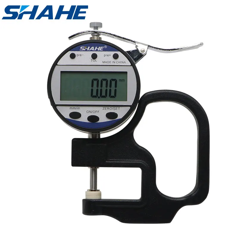 Shahe digitalni merilnik debeline 0-10 mm 0.01 mm usnje merilnik debeline stekla debeline merilnik za merjenje orodje