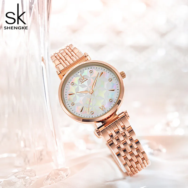 Shengke blagovne Znamke Luksuzni Zapestnica Ženske Gledajo Rosegold ročno uro Darilo za Ženske Prvotni Načrt Watch Reloj Mujer 2020 Novo darilo