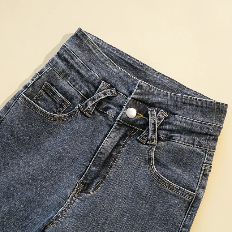 SHIJIA 2020 Skinny Jeans Ženska visoko elastični Pas Sivo Denim Gumbi Hlače priložnostne ulične svinčnik hlače ženske pon Jeseni
