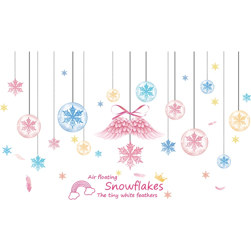 [shijuekongjian] Dekle Samorog Stenske Nalepke DIY Snežinke Krila Stenske Nalepke za Otroke Sobe, Otroška Soba Hiša Dekoracijo
