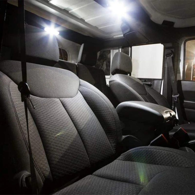 Shinman 5X Napak LED Notranja Luč Kit Paket Za Jeep Wrangler JK 2-Vratni 2007-2016 trunk Dome led licenco