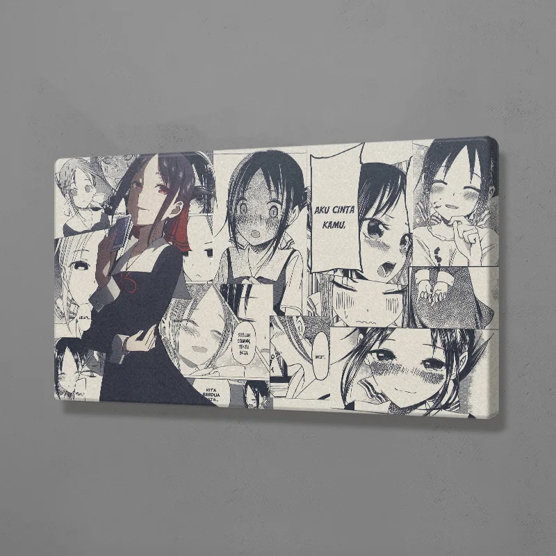 Shinomiya Kaguya Ljubezen je Vojna anime Slikarstvo Wall Art Plakat Uokvirjena Platno Doma Spalnica Domu Art Okras Lesen Okvir Fotografij