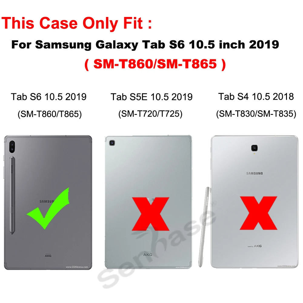 Shockproof Oklep TPU PC Prenosni Ročno Trak Stojalo za Tablične Pokrovček Za Samsung Galaxy Tab S6 10.5 palčni 2019 SM-T860 SM-T865 Primeru