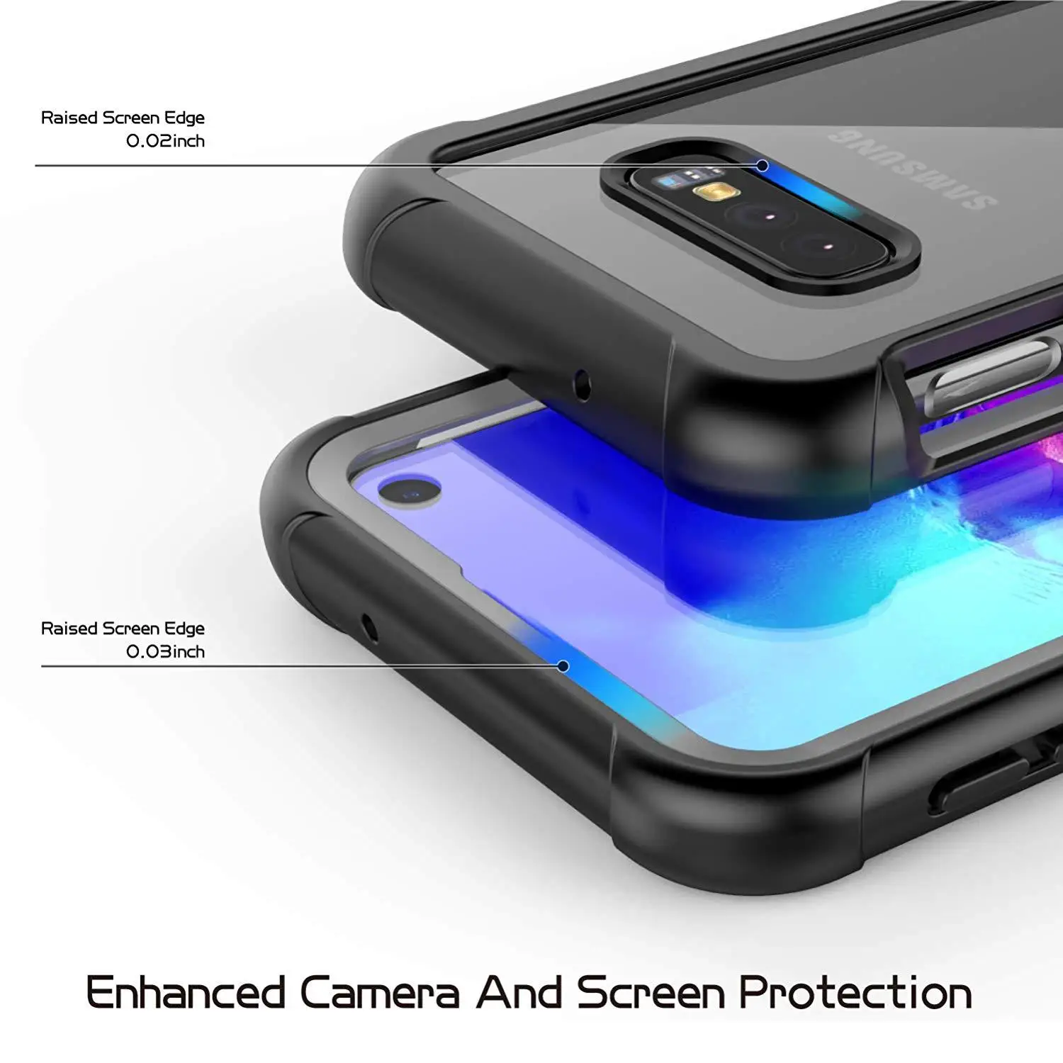 Shockproof Primeru Telefon za Samsung S10 Plus S10e Jasno Odbijača Kritje S10 Celotno Telo Robustno Ohišje z Vgrajeno Screen Protector
