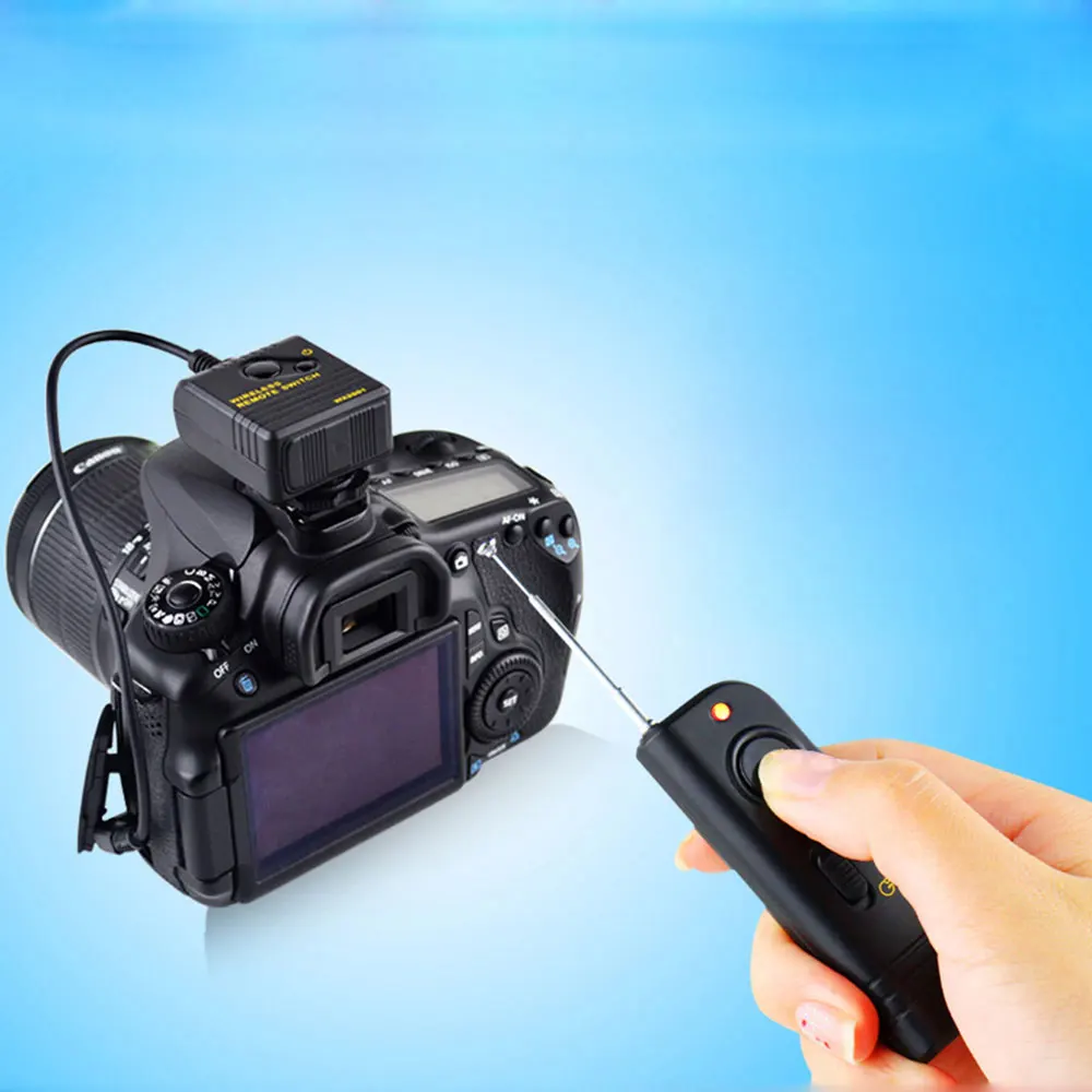 Sidande Brezžični Daljinski upravljalnik D-SLR Fotoaparat Dodatki za Nikon D7100 D90 za Canon 600D 50D za Sony, Samsung, Pentax, itd