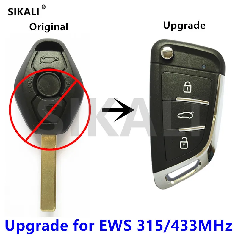 SIKALI Nadgradnjo Avto Daljinski Ključ za BMW 1/3/5/7 Serija X3 X5 Z3 Z4 Vstop brez ključa Oddajnik za EWS Sistem 315MHz/433MHz