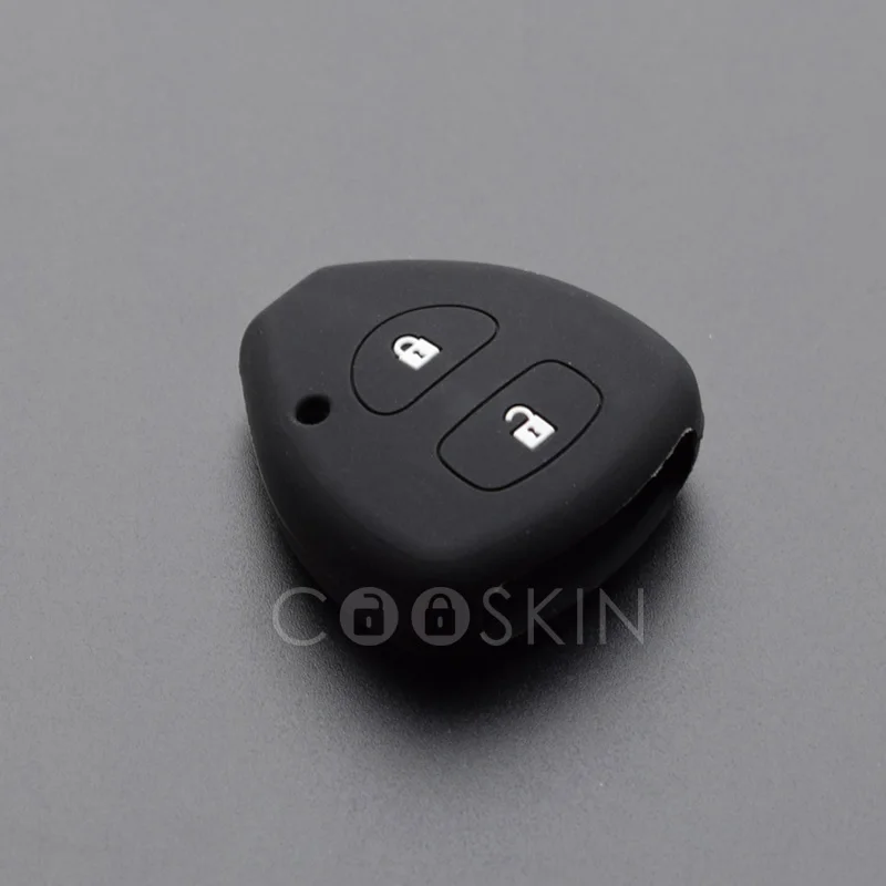 Silikonski Avto Keychain Fob Kožo Pokrivajo Primeru Zaščitni pokrov za Toyota Corolla Rav4 Yaris Avensis / Prado 2 gumb 100 kozarcev/veliko
