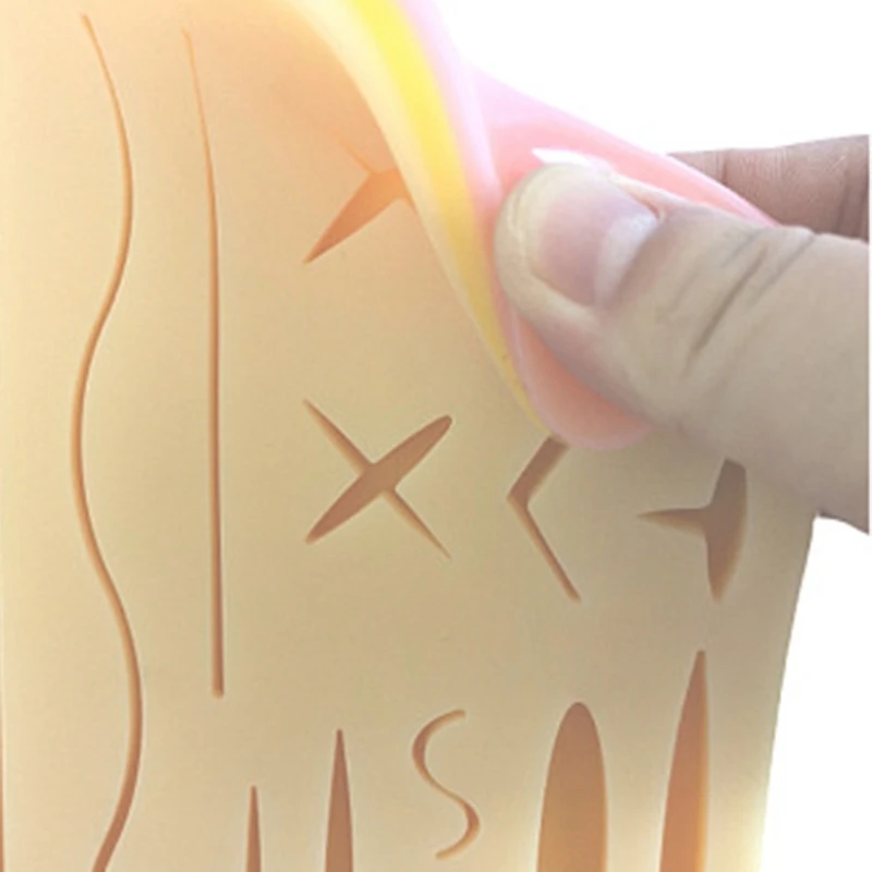 Silikonski Kože Pad Kože, Šivanje Rane Modul Instrumenti Iglo Imetnik Šivanje Praksi Simulirani Kože