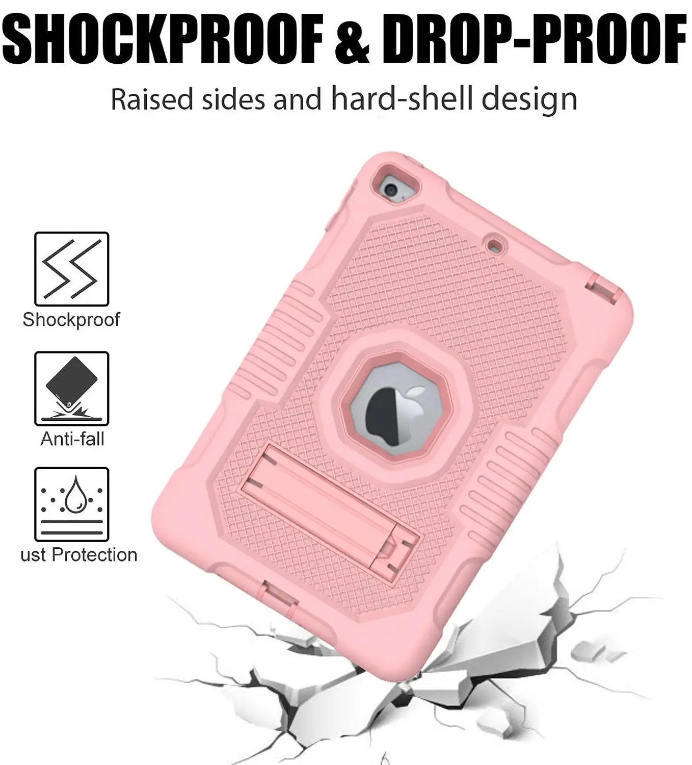 Silikonski Tablični Primeru Za iPad Mini 5 2019 A2126 A2133 Primeru Shockproof Težka Zaščitna Krepak Dajatve Tablet Stojalo Pokrov