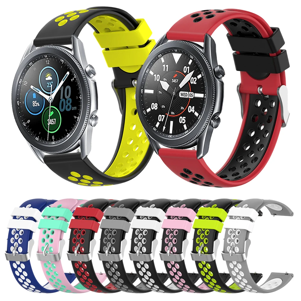 Silikonski Trak za Samsung Galaxy Watch 3 45mm 41mm Aktivna 2 Band Watchband za Galaxy Watch 46mm 42mm S3 Zapestnica Zapestnice