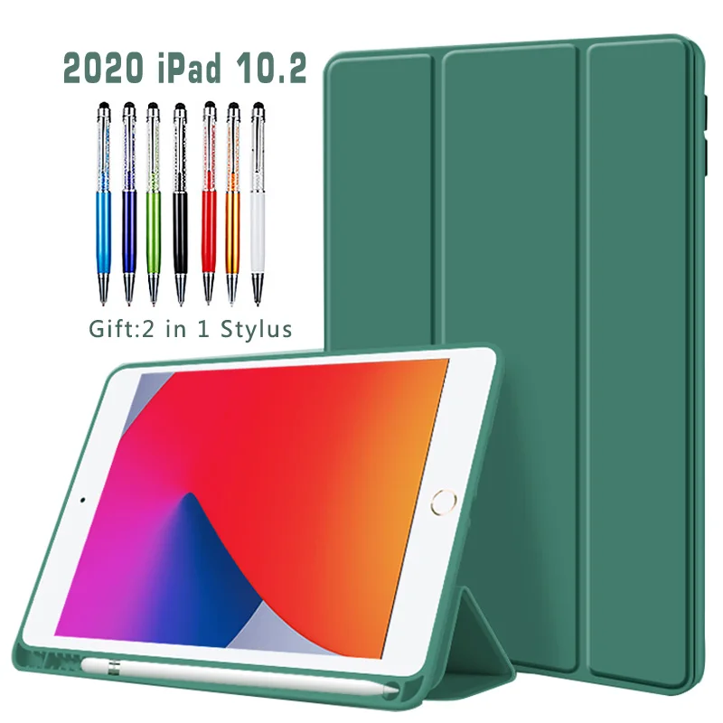 Silikonsko Ohišje Za iPad 10.2 2020 &2019 Pu flip usnjena torbica Za iPad 10.2