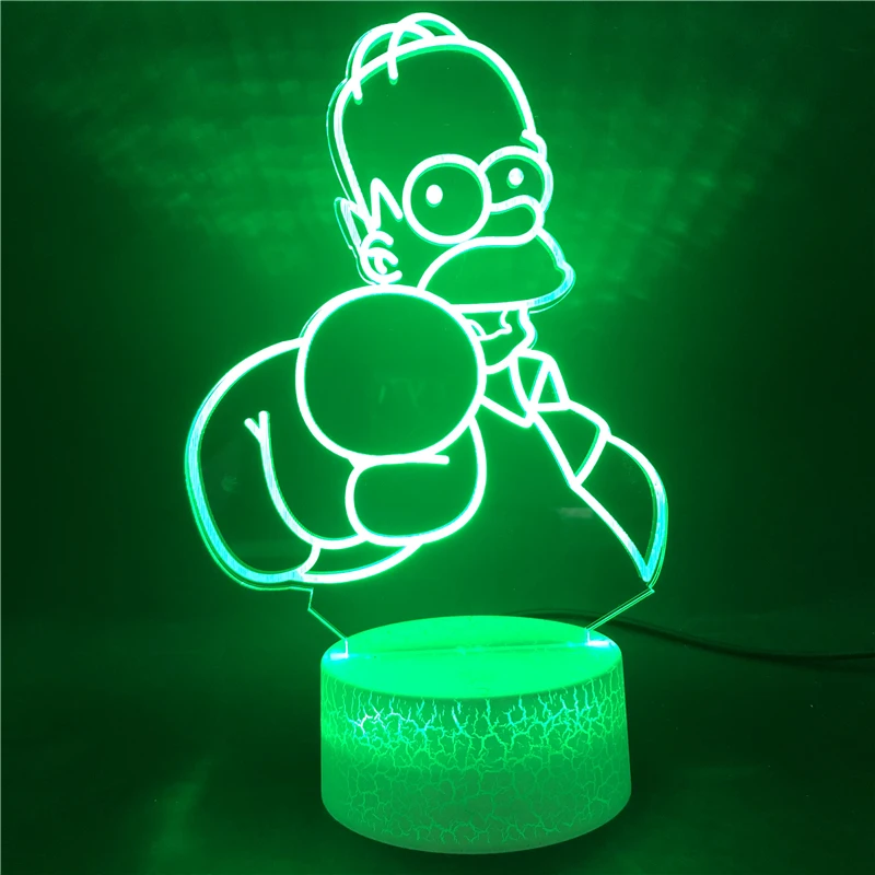 Simpsons Slika Edinstven 3D Led Nočna Otroci Darilo za Rojstni dan za Spalnica Dekor podatkovnega kabla Usb je Baterija Desk Srčkan Simpsons 3d Lučka Ura Znanja