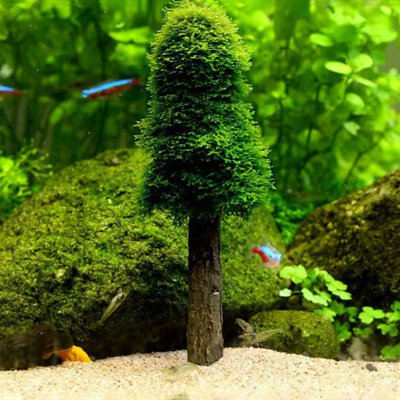 Simulacija Božič Moss Božično Drevo Rastlin Raste Akvarij Tank Krajine Dekor Novega Akvarija, Okrasni Material