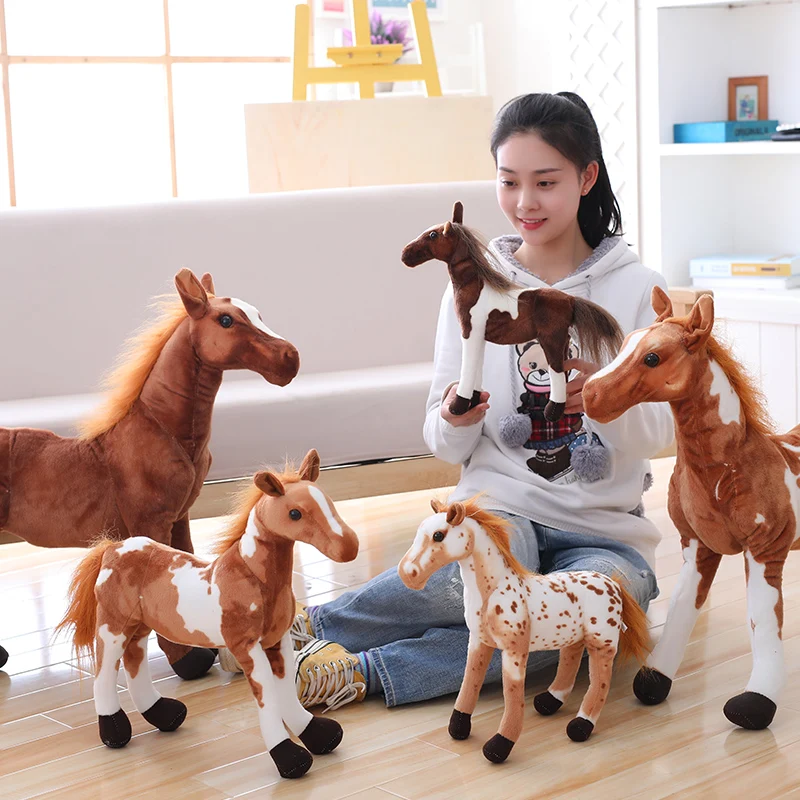 Simulacija konj plišastih igrač umetno Nagačene živali igrača, lutka, fantje, dekleta, otroci Rojstni dan, Božič stranka darila Dom dekoracija