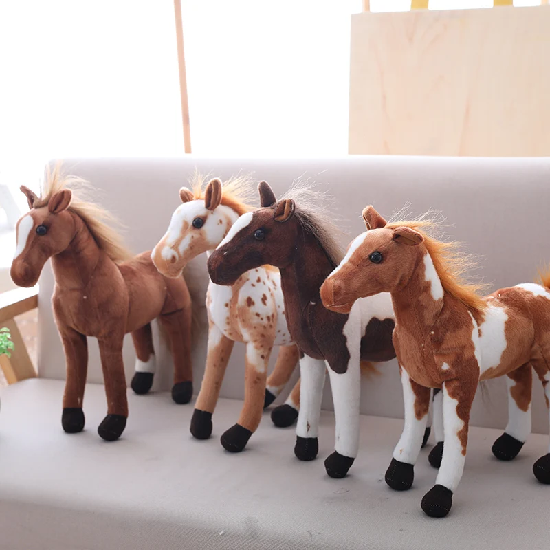 Simulacija konj plišastih igrač umetno Nagačene živali igrača, lutka, fantje, dekleta, otroci Rojstni dan, Božič stranka darila Dom dekoracija