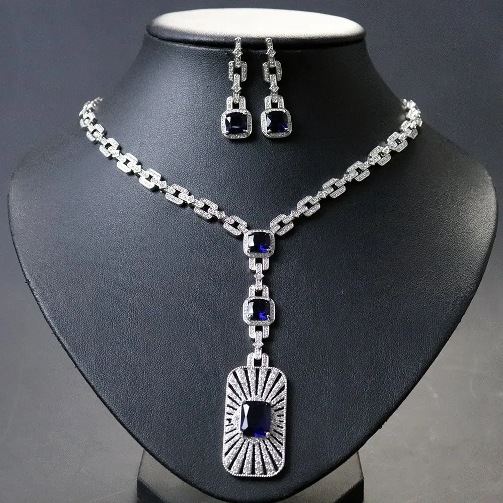SINZRY poročni nakit iz novih pisane kubičnih cirkonij bohemia stilsko geometrijo letnik poroko ogrlico, uhane, nakit sklopov