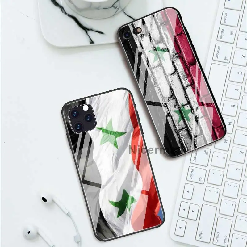 Sirija Zastavo Primerih Za iPhone Mini 12 11 Pro X XS XR Max 7 8 Plus 6 6S SE 2020 Kaljeno Steklo mobilnega Telefona Fundas Capa
