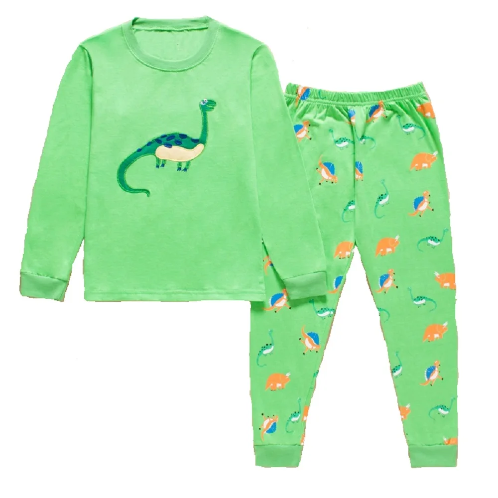 Siva Dino Fosilnih Baby Boy Oblačila Obleko Bombaž Otroci Pižame, Oblačila Nastavite Risanka Dinozaver Baby Fantje Sleepwear Pižame 1-7year