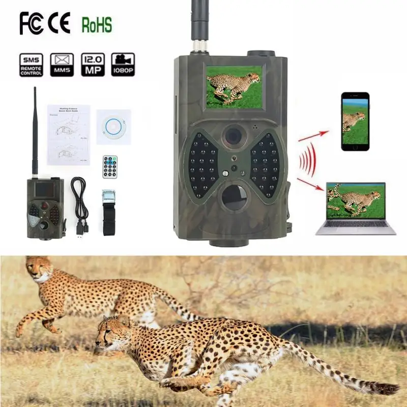 Skatolly HC300M Lovska Kamera za GSM 12MP 1080P Foto Pasti Nočno opazovanje divjih živali Ir Pot Kamere Lov Scout Fotoaparat