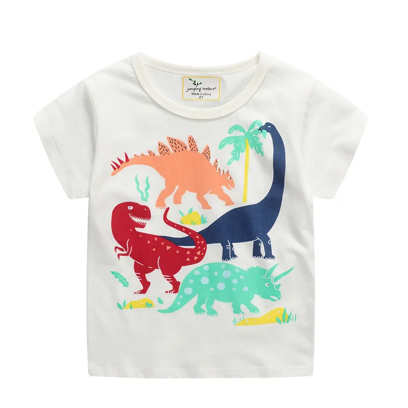 Skoki Metrov Poletje Dinozavri majice za Fantje Dekleta Modni Otroci Oblačila Tees Vrhovi Baby T srajce Bombaž Kostum